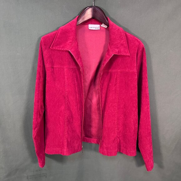 Dark Pink/Burgundy Zip-up jacket - Picture 1 of 4